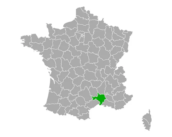 Mapa Gard Francia — Vector de stock