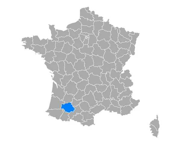 Mapa Portas Automáticas Francia — Vetor de Stock