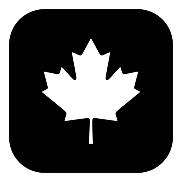 Maple Blad App Icoon Als Vector Illustratie — Stockvector