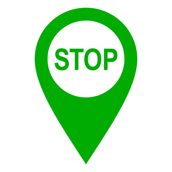 Stop Lokalizacja Pin Jako Ilustracja Wektor — Wektor stockowy
