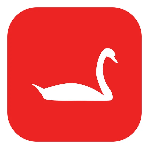 Swan App Icon Vector Illustration — Stock Vector