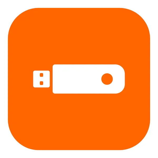 Usb Stick Und App Symbol Als Vektorillustration — Stockvektor