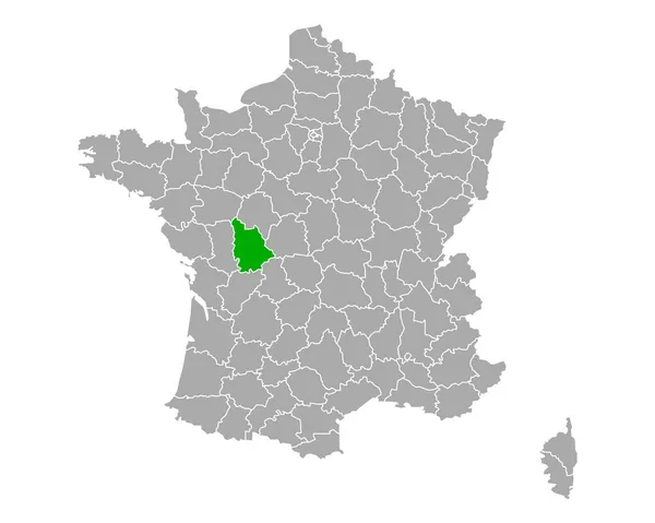 フランスのヴィエンヌ地図 — ストックベクタ
