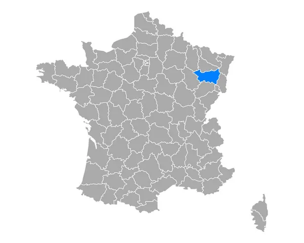 Karte Der Vogesen Frankreich — Stockvektor