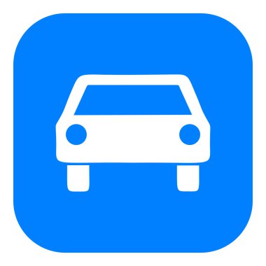 Vektör illüstrasyonu olarak araba ve uygulama simgesi