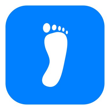 Vektör illüstrasyonu olarak ayak ve uygulama simgesi