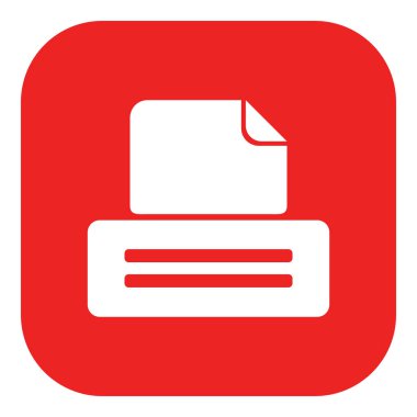 Vektör illüstrasyonu olarak yazıcı ve uygulama simgesi
