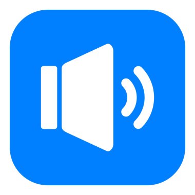 Vektör illüstrasyonu olarak konuşmacı ve uygulama simgesi