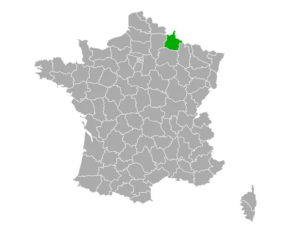 Mapa Ardenas Francia — Vetor de Stock