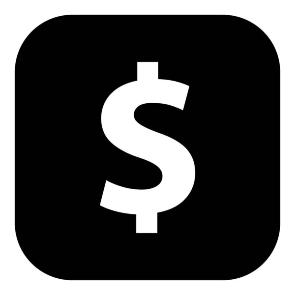 Dollar App Icon Vector Illustration — Stock Vector