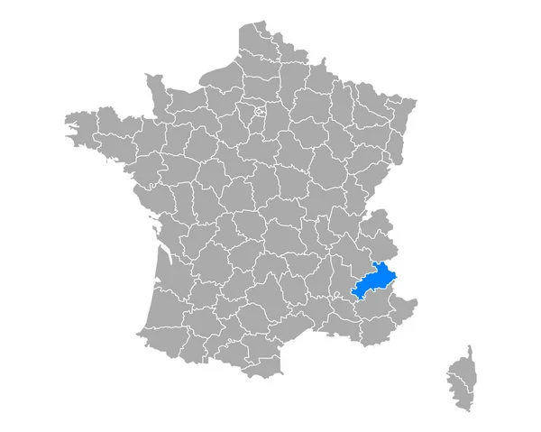 Karte Von Hautes Alpes Frankreich — Stockvektor