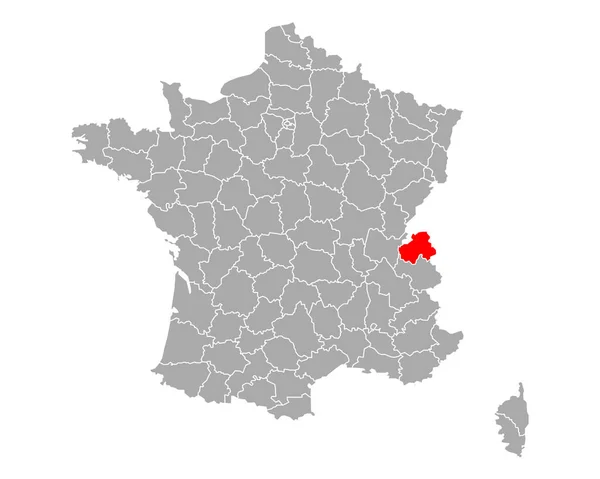 Map Haute Savoie France — Stock Vector