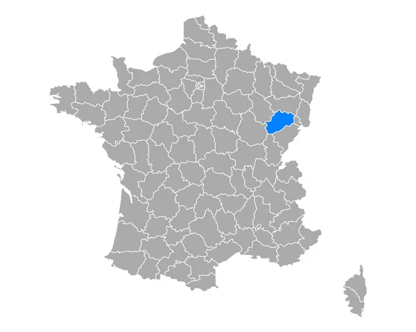 Mapa Cabeleireiros Francia — Vetor de Stock