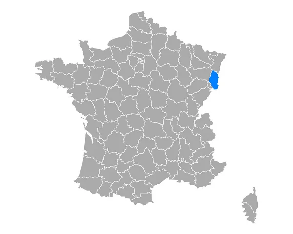 Mapa Haut Rhin Francji — Wektor stockowy