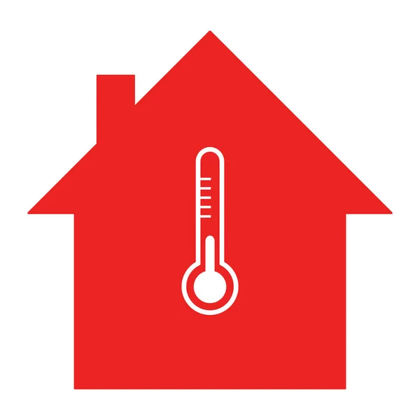 Thermomètre Maison Comme Illustration Vectorielle — Image vectorielle