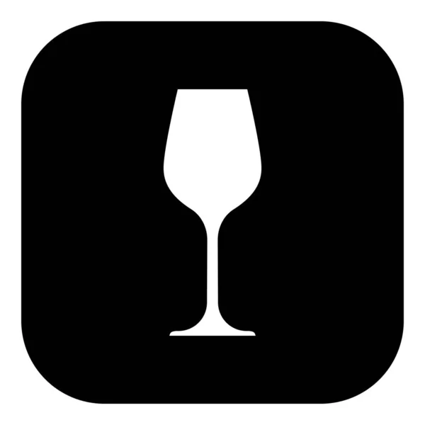 Γυαλί Κρασιού Και Εικονίδιο Εφαρμογής Διανυσματική Απεικόνιση — Διανυσματικό Αρχείο