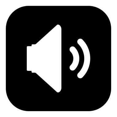 Vektör illüstrasyonu olarak konuşmacı ve uygulama simgesi