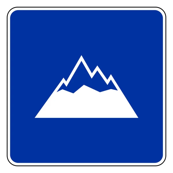 Montañas Señalización Vial Como Ilustración Vectorial — Vector de stock