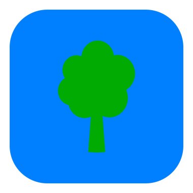 Vektör illüstrasyonu olarak ağaç ve uygulama simgesi