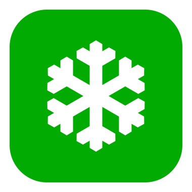 Vektör illüstrasyonu olarak kar tanesi ve uygulama simgesi