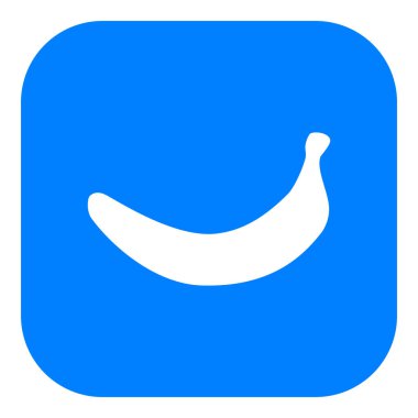 Vektör illüstrasyon olarak muz ve uygulama simgesi