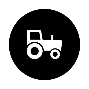 Vektör illüstrasyonu olarak traktör ve daire
