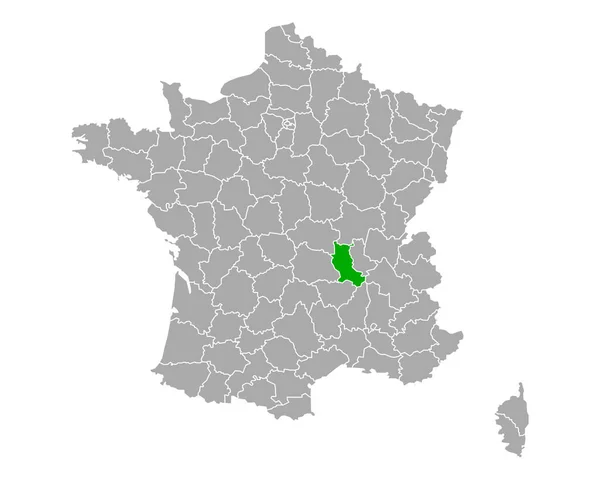 Map Loire France — Stock Vector