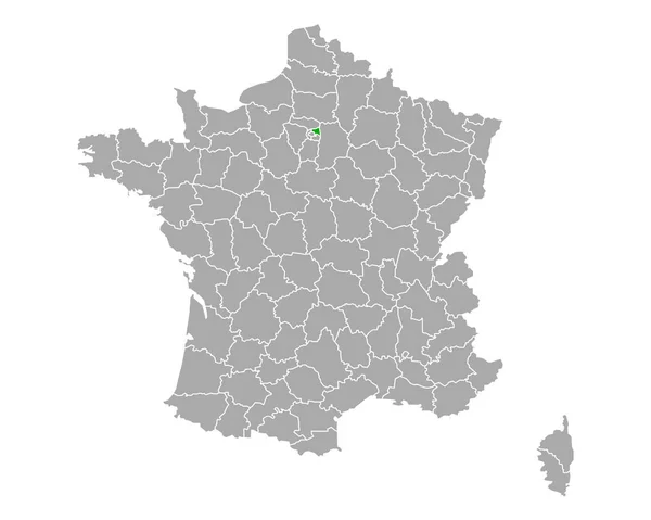 Mapa Seine Saint Denis Francia — Vector de stock