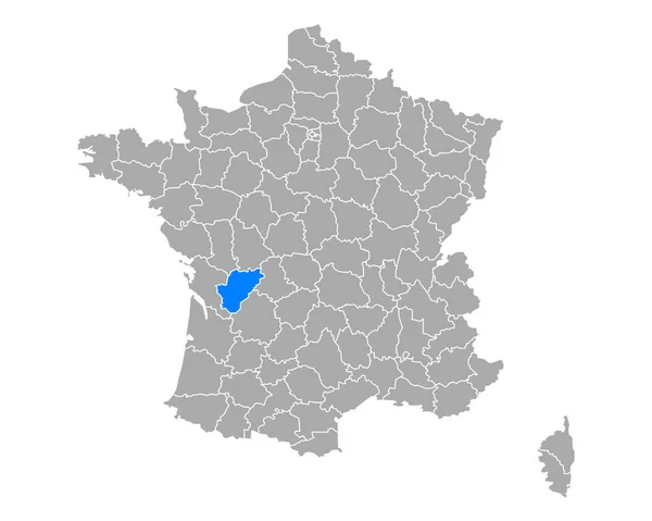 Mapa Enchidos Francia — Vetor de Stock