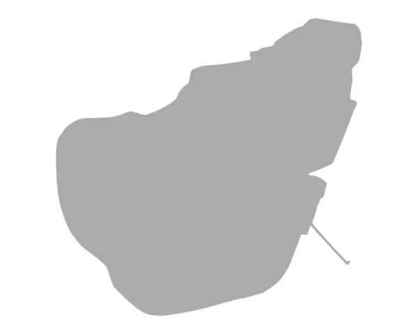 Map Pellworm White — Stock Vector