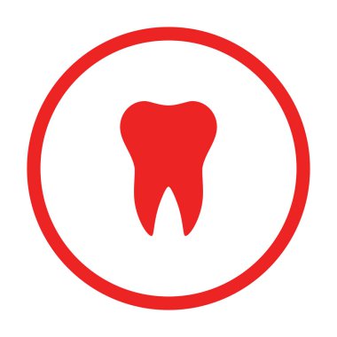 Vektör illüstrasyonu olarak diş ve daire