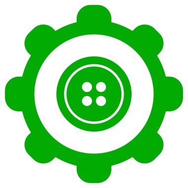 Vektör illüstrasyonu olarak düğme ve tekerlek