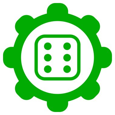 Dice ve wheel vektör illüstrasyonu olarak