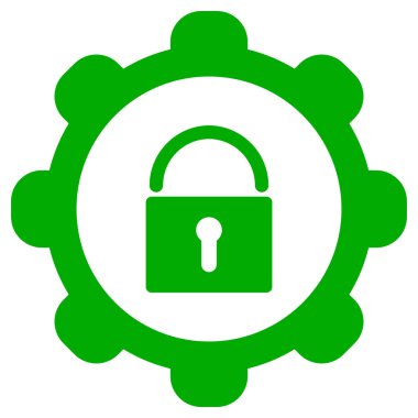 Vektör illüstrasyonu olarak kilit ve çark