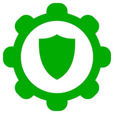 Vektör illüstrasyonu olarak kalkan ve tekerlek