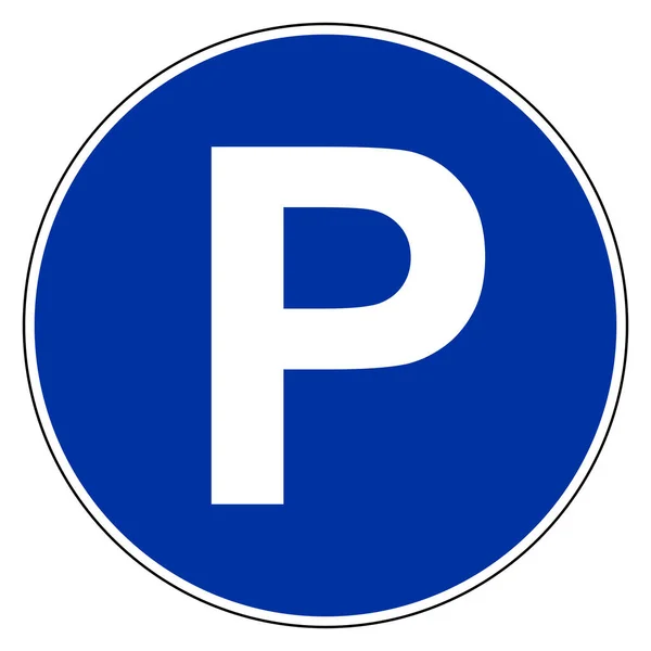 Parken Und Blaues Schild Als Vektor Illustration — Stockvektor