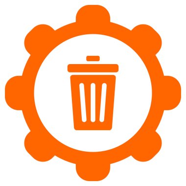 Çöp kutusu ve tekerleği vektör illüstrasyonu olarak kullan