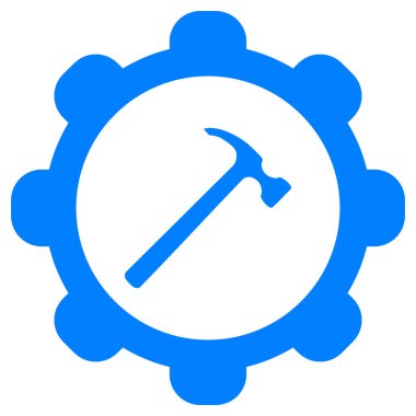 Vektör illüstrasyonu olarak çekiç ve tekerlek