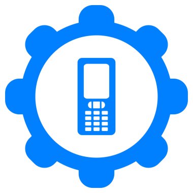 Vektör illüstrasyonu olarak cep telefonu ve tekerlek