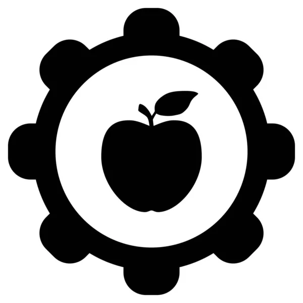 Яблуко Колесо Векторна Ілюстрація — стоковий вектор