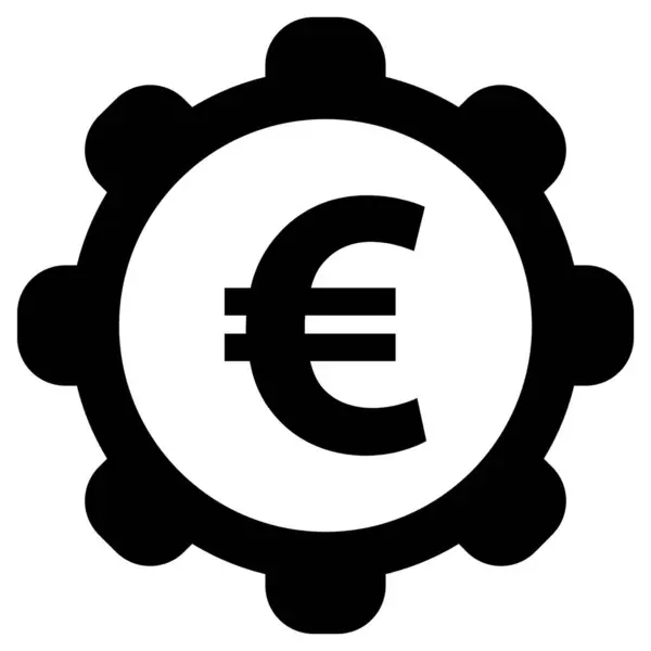 Euro Koło Jako Ilustracja Wektora — Wektor stockowy