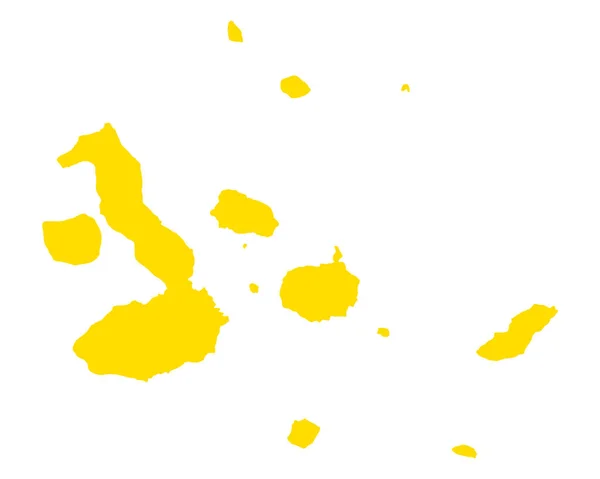 Karte Der Galapagos Inseln — Stockvektor