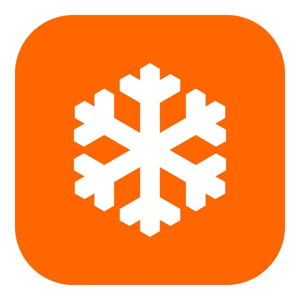 Fiocco Neve Icona Dell App Come Illustrazione Vettoriale — Vettoriale Stock