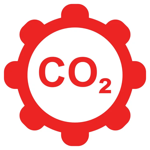 Dióxido Carbono Roda Como Ilustração Vetorial — Vetor de Stock