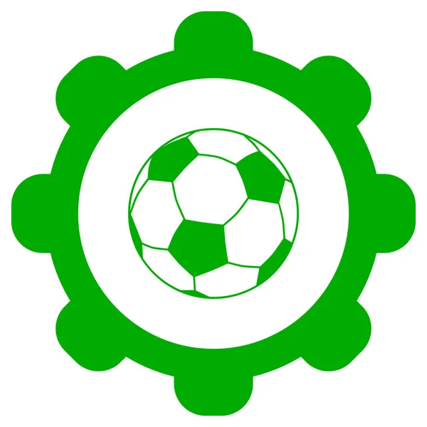 Ballon Football Roue Comme Illustration Vectorielle — Image vectorielle