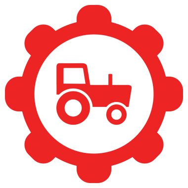 Vektör illüstrasyonu olarak traktör ve tekerlek