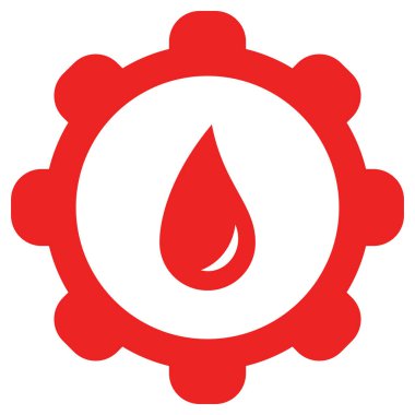 Vektör illüstrasyon olarak su damlası ve tekerlek