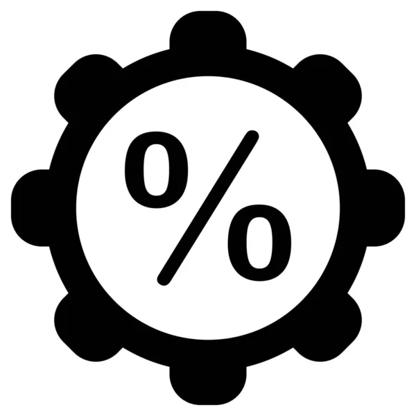 Percentage Wiel Als Vectorillustratie — Stockvector