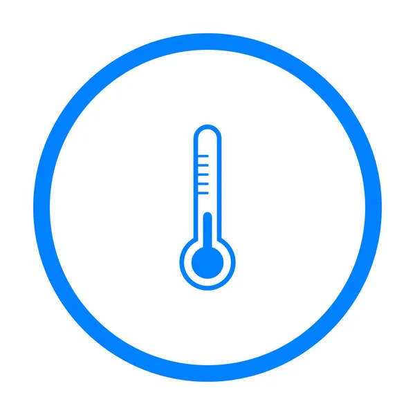 Thermometer Und Kreis Als Vektorillustration — Stockvektor