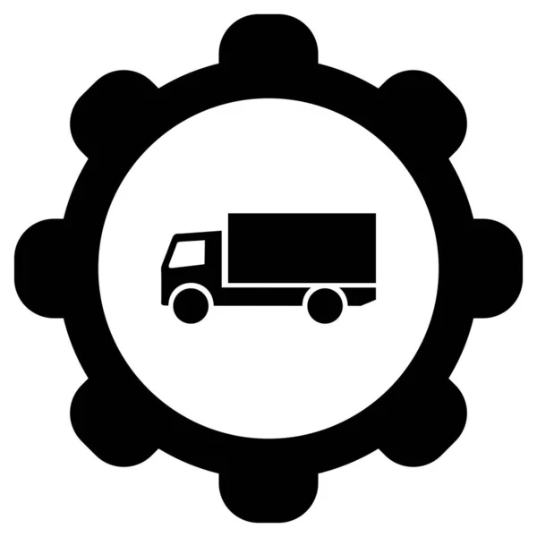 Camion Ruota Come Illustrazione Vettoriale — Vettoriale Stock